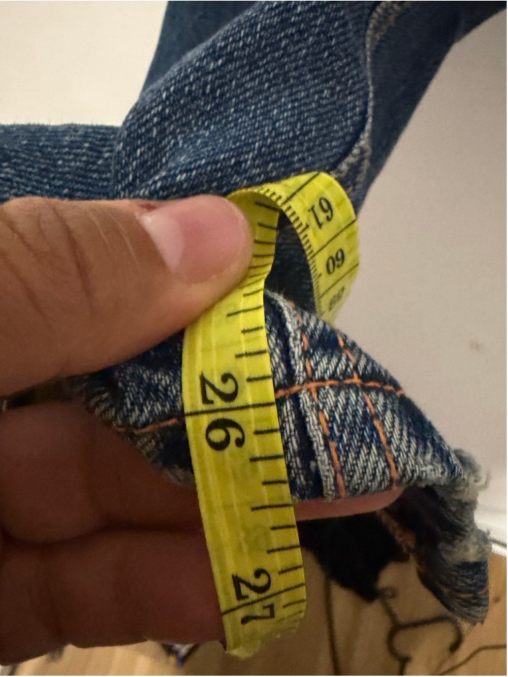 BDG Women’s High Rise Zip Front Jeans 26” Inseam Blue Retro Y2K straight slim - Picture 5 of 5